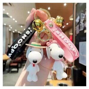 Snoopy Collectible Keychain Pink or Black